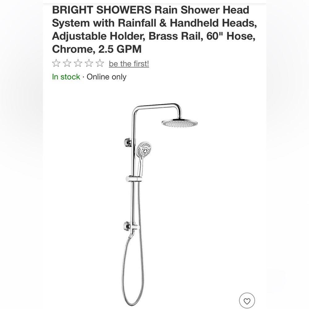Bright Showers Rain Shower Head System